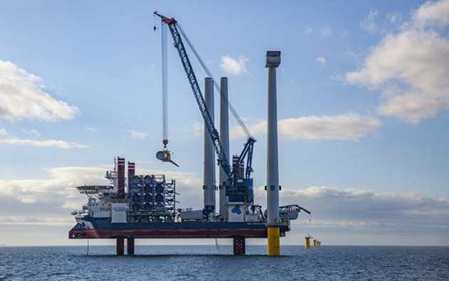 World’s Largest Offshore Wind Turbine Up at Burbo Bank 2. Photo: DONG Energy