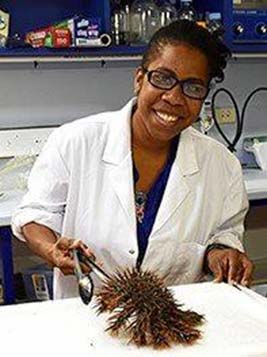 Researcher Pamela Kamya, who is a PhD student from Papua New Guinea.