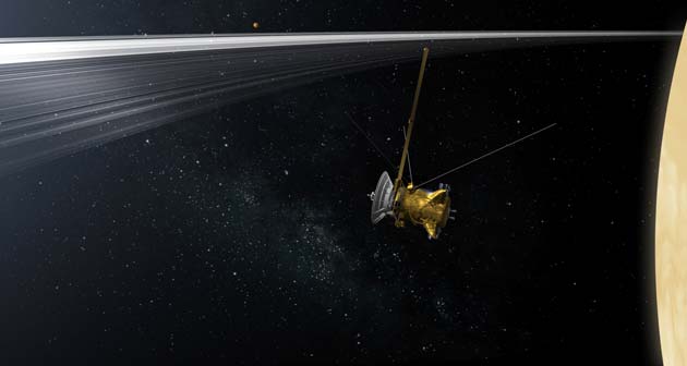 With help from the public, members of NASA's Cassini mission have chosen to call the spacecraft's final orbits the "Cassini Grand Finale." Image credit: NASA/JPL-Caltech