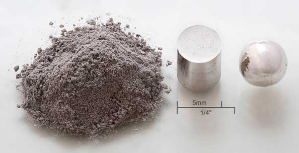 Commercial and popular industrial catalyst, rhodium. (Source: Wikipedia)