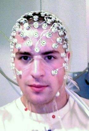 An EEG recording setup.