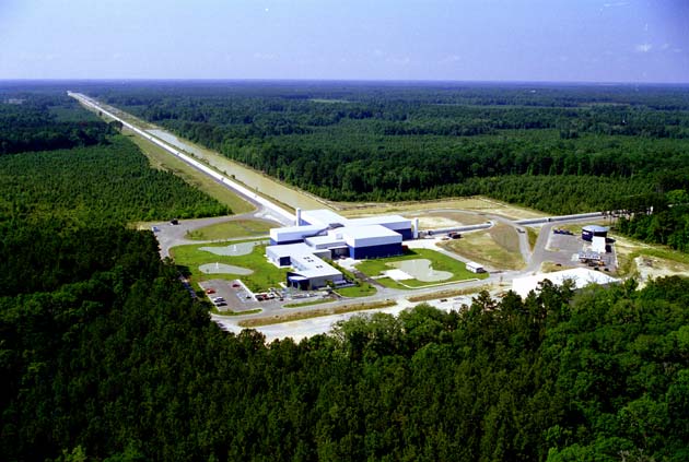 LIGO operates two detector sites -- one near Hanford in eastern Washington, and another near Livingston, Louisiana. The Livingston detector site is pictured here. Credit: LIGO Collaboration