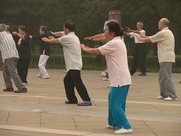 Outdoor practice in Beijing's Temple of Heaven. 