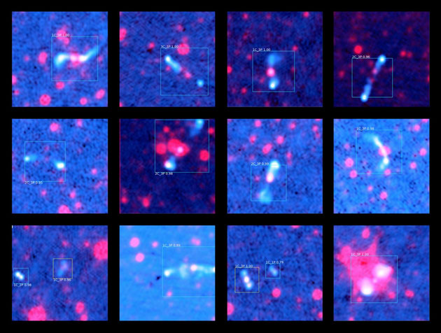 Predictions made by ClaRAN of possible radio galaxies using radio and infrared data. ‘Confidence levels’ of 1.00 and above are considered highly likely to be a radio galaxy. (Source: Dr. Chen Wu and Dr. Ivy Wong, ICRAR/UWA)