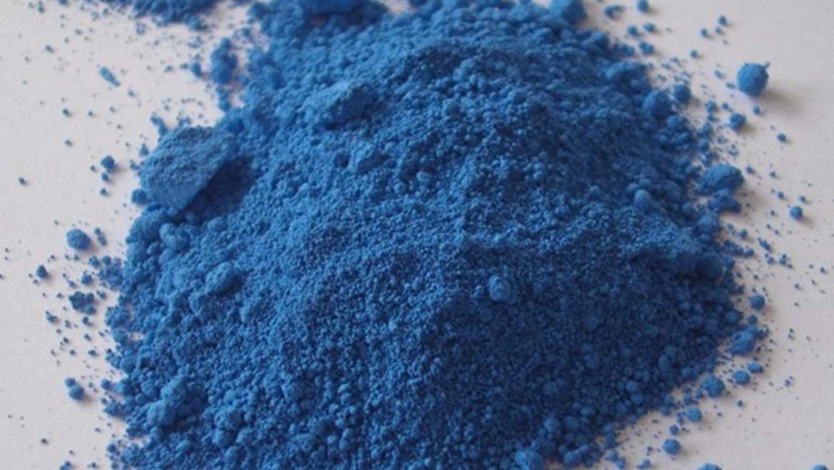 Cobalt is a characteristic blue in its refined form.