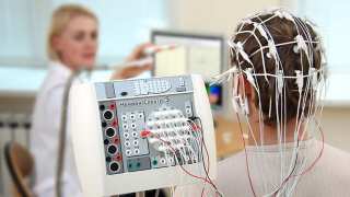 The process of recording electroencephalography 